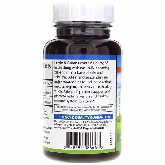 Lutein & Greens 20 Mg, Carlson Labs